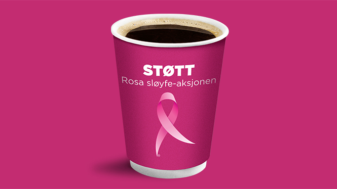 Rosa kaffekopp